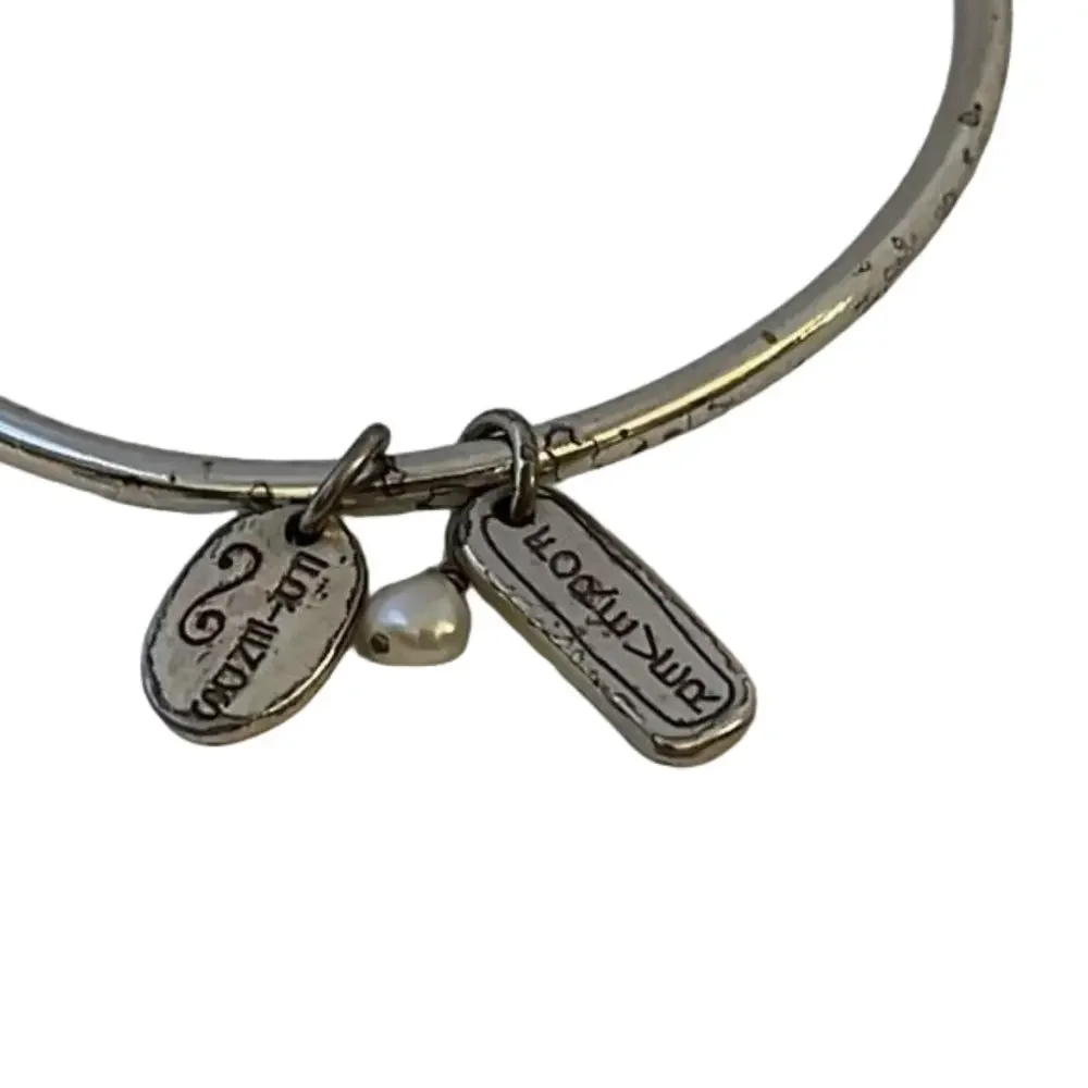 Brighton and Alex & Ani Silver Bangle Bracelets Cross, Cupcake, Friends Forever